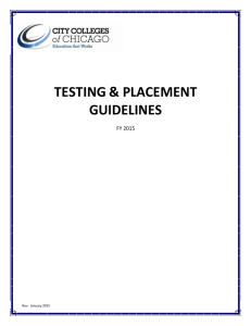 Testing and Placement Policy 2015
