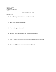 Earth Science Review Sheet (Regents) Project