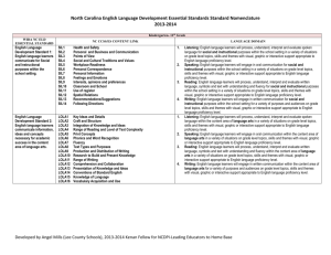 ELD Standard N - NC English Language Development