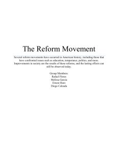 4th Period - The Reform Movement