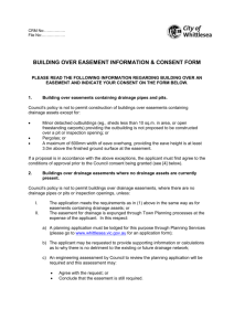 building over easement information & consent form