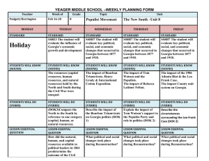 yeager middle school –weekly planning form