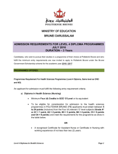 Requirement For Health Sciences Programmes