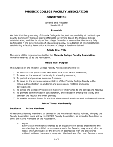 PC Faculty Senate Constitution (March 2013)