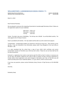 Preschool Letter 2013-2014 - Lanesborough Elementary School