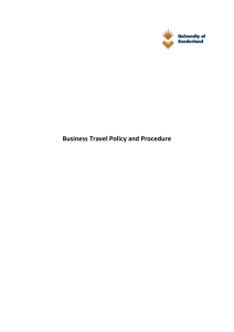 Business Travel Policy and Procedure - DocuShare