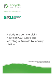 (C&I) waste and recycling in Australia by industry division