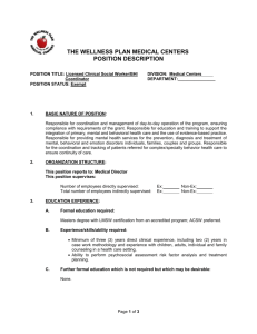 Licensed Clinical Social Worker-BHI Coordinator