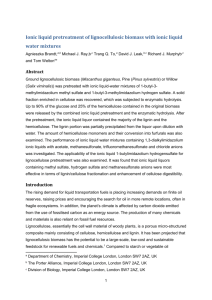 Ionic liquid pretreatment of lignocellulosic - Spiral