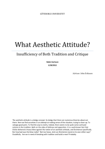 What Aesthetic Attitude?