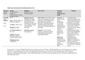 Table One. Characteristics of included studies (n=8) Reference
