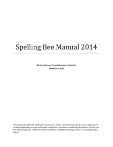Spelling Bee Manual 2014