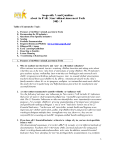 FY13 PreK Observational Assessment Tools