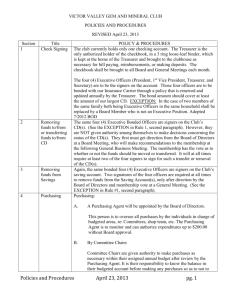 Policies and Procedures changes 4.23.13