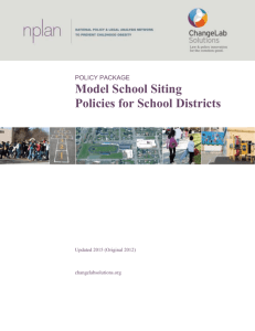 Model School Siting Policies