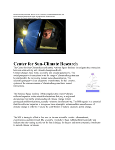 Center for Sun-Climate Research