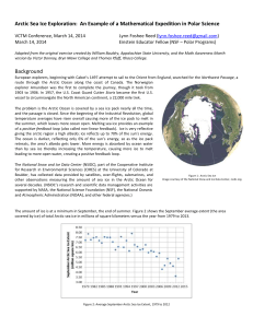 Arctic Sea Ice Exploration: An Example of a Mathematical