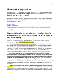 The Case for Reparations