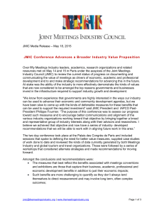 Media Release - Joint Meetings Industry Council