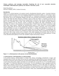 Choices, pathways, and emerging renewables: Exploring the role of