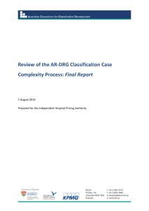 Review of the AR-DRG Classification Case Complexity Process