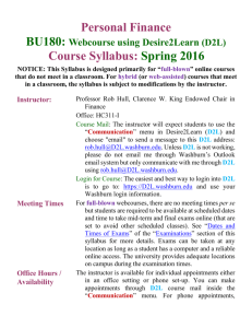 Online Syllabus for BU180