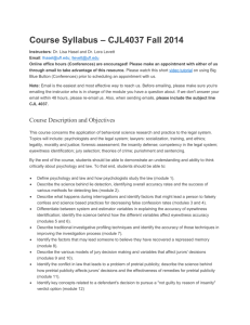 Course Syllabus – CJL4037 Fall 2014