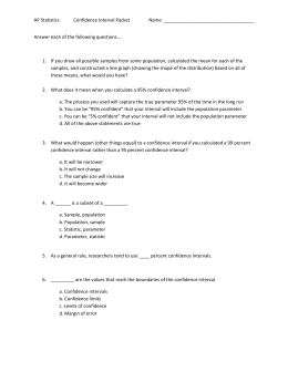 Statistics Sect 10 2 Worksheet 1 Name Inference About Population