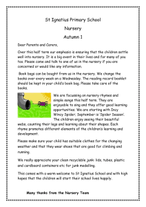 Autumn Letter to Parents – Nursery