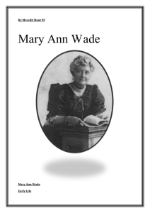Mary Anne Wade Biography