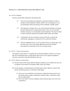 ARTICLE VI. WASTEWATER FACILITIES IMPACT FEE Sec. 20