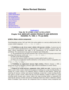 Maine Revised Statutes 2011 - End of Life Vehicle Solutions