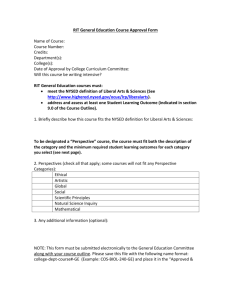 RIT General Education Course Approval Form