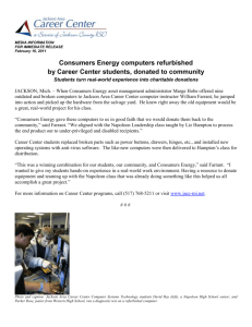 Consumers Energy Donation Leads to Class Project