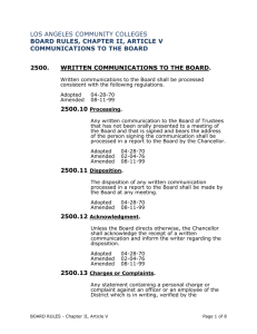 Article V - Los Angeles Community College District