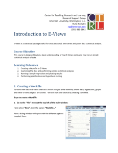 Introduction to E-Views