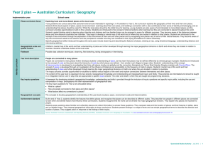 Year 2 plan * Australian Curriculum: Geography