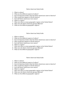 Native American Study Guide w/ Answers