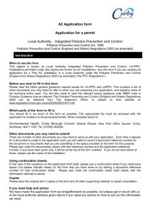 A2 Application form - Corby Borough Council