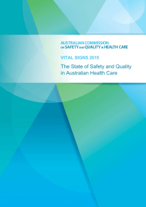 Vital Signs 2015 - Australian Commission on Safety and Quality in
