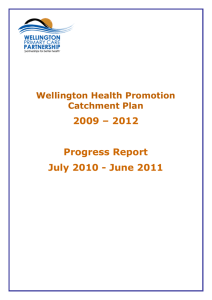 Wellington Health Promotion Catchment Plan