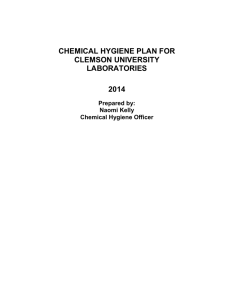 CHEMICAL HYGIENE PLAN 2014 final