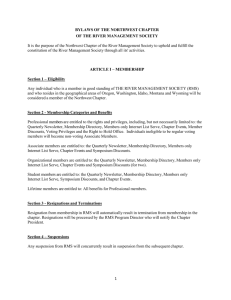 Chapter Bylaws - River Management Society
