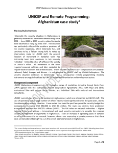 Afghanistan - UNICEF Humanitarian Action Resources