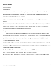 Supporting Information Statistical analysis Two gene model