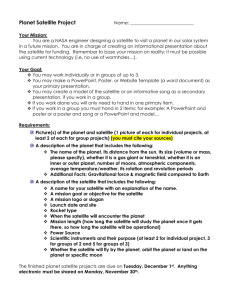 TOC#40 Planet Satellite Project