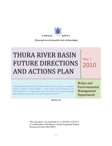 THURA RIVER BASIN FUTURE DIRECTIONS AND