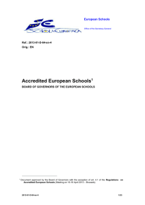 Accredited European Schools 1
