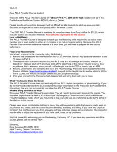 Course Information Document - Prairie Lakes Healthcare System