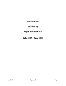 July 2009 - June 2010 - OSG Document Database